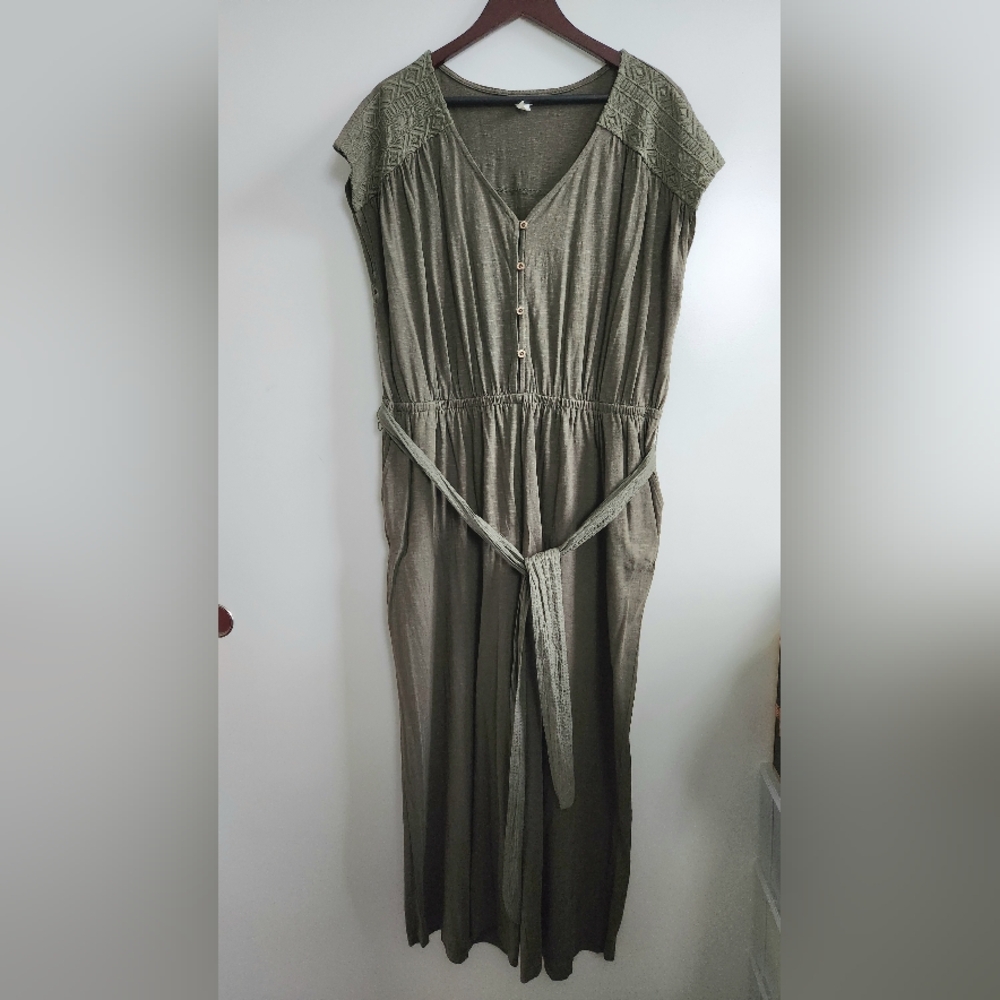 Caslon Lightweight Jumpsuit - Olive Green